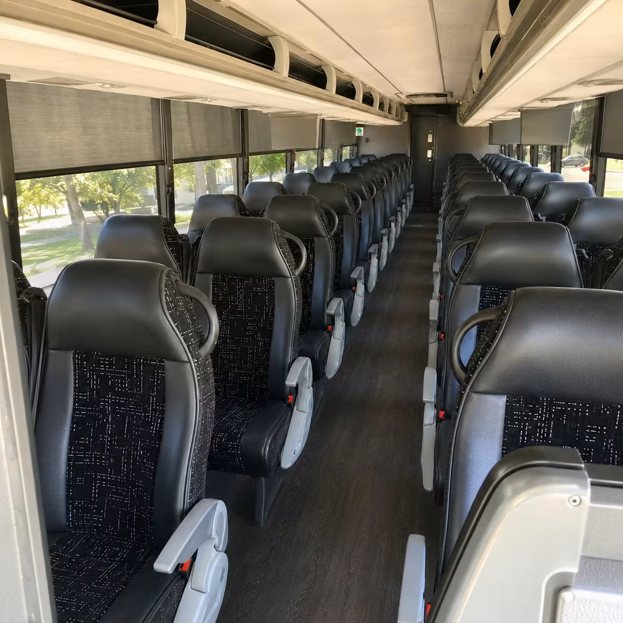 56 passenger charter bus inside